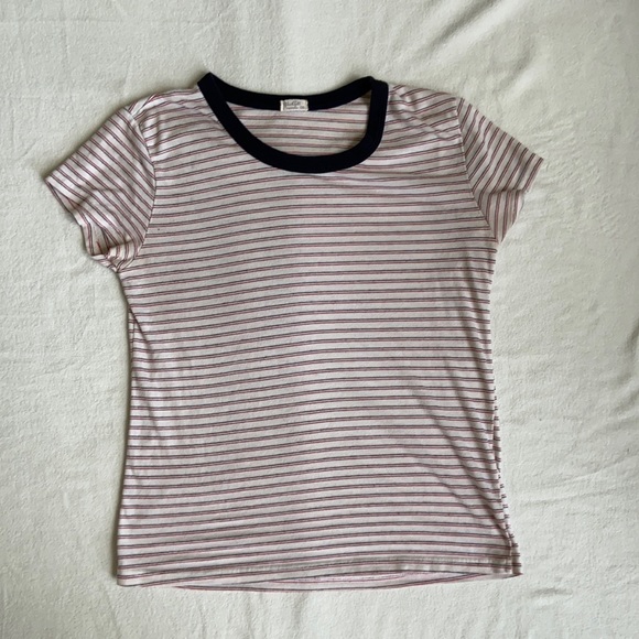 Navy blue and red striped T-shirt - Picture 1 of 1